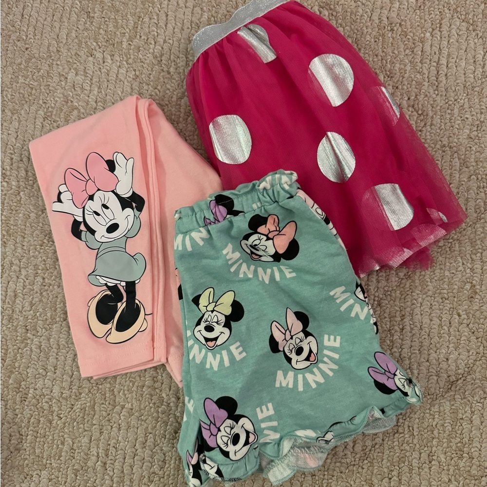 Minnie Mouse bottoms bundle girls size 5-6